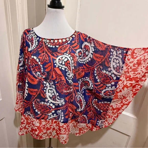 Ruby Rd. Multicolor Abstract Top - Picture 1 of 12